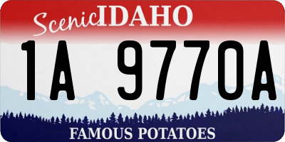 ID license plate 1A9770A