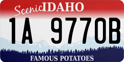 ID license plate 1A9770B