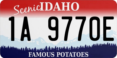 ID license plate 1A9770E