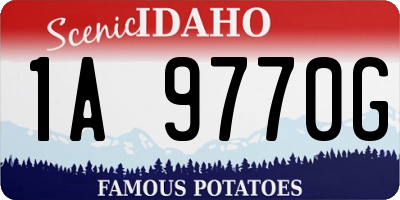 ID license plate 1A9770G