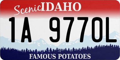ID license plate 1A9770L