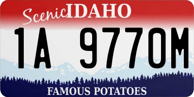 ID license plate 1A9770M