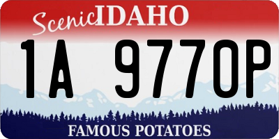 ID license plate 1A9770P
