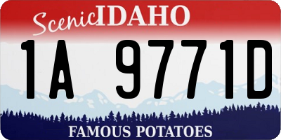 ID license plate 1A9771D