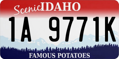ID license plate 1A9771K