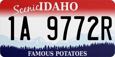ID license plate 1A9772R