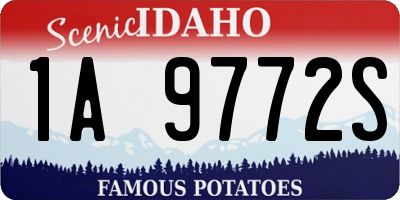 ID license plate 1A9772S
