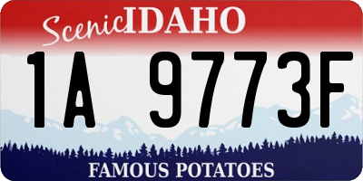 ID license plate 1A9773F