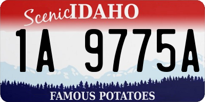 ID license plate 1A9775A