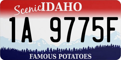 ID license plate 1A9775F