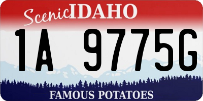 ID license plate 1A9775G