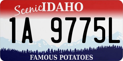 ID license plate 1A9775L