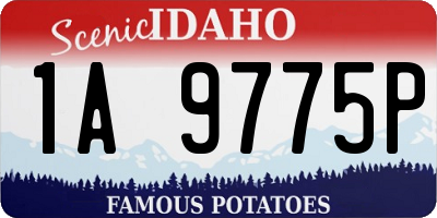 ID license plate 1A9775P