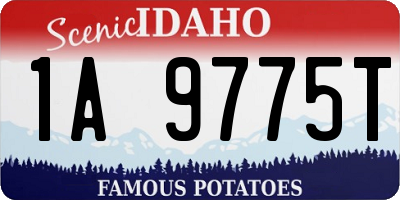 ID license plate 1A9775T