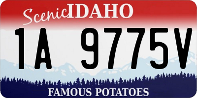 ID license plate 1A9775V