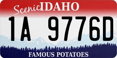 ID license plate 1A9776D