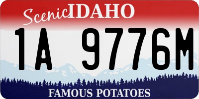 ID license plate 1A9776M