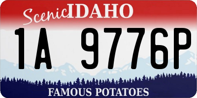 ID license plate 1A9776P