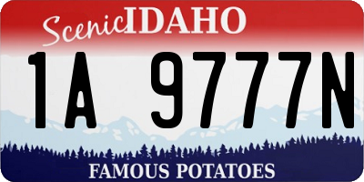 ID license plate 1A9777N