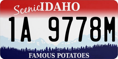 ID license plate 1A9778M