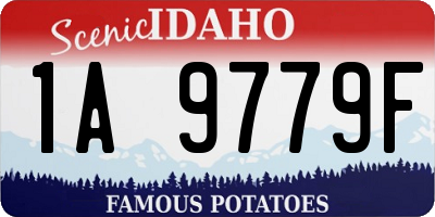 ID license plate 1A9779F