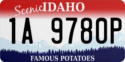 ID license plate 1A9780P