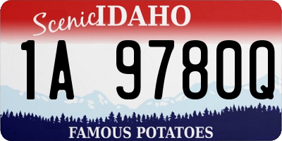 ID license plate 1A9780Q