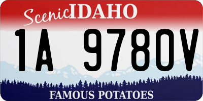 ID license plate 1A9780V