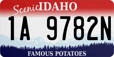 ID license plate 1A9782N