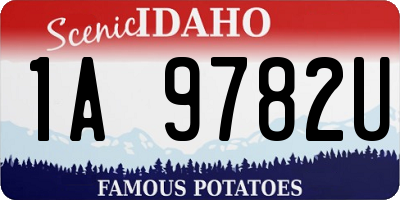 ID license plate 1A9782U