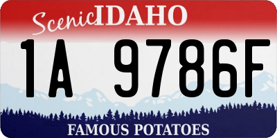 ID license plate 1A9786F