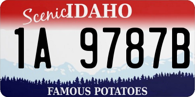 ID license plate 1A9787B