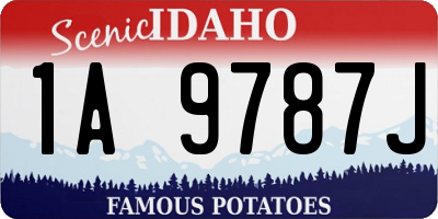 ID license plate 1A9787J