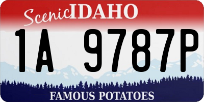 ID license plate 1A9787P