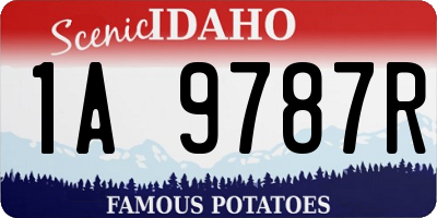 ID license plate 1A9787R