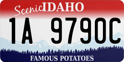 ID license plate 1A9790C