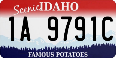 ID license plate 1A9791C