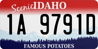 ID license plate 1A9791D