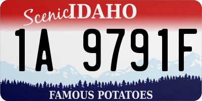 ID license plate 1A9791F