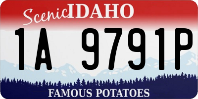 ID license plate 1A9791P