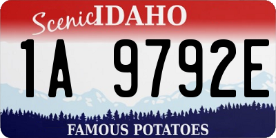 ID license plate 1A9792E