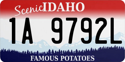 ID license plate 1A9792L