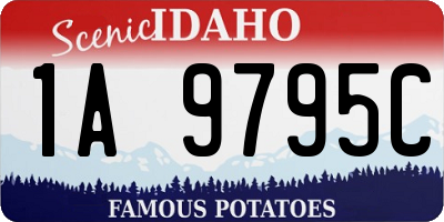 ID license plate 1A9795C