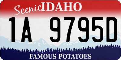ID license plate 1A9795D