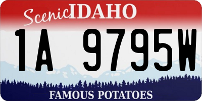 ID license plate 1A9795W
