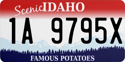 ID license plate 1A9795X