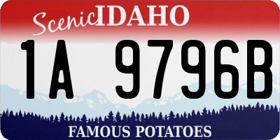ID license plate 1A9796B