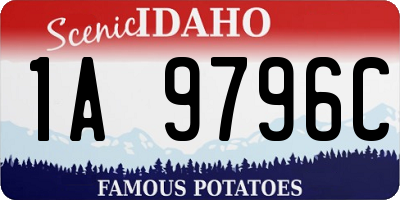 ID license plate 1A9796C