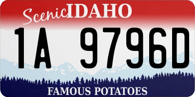 ID license plate 1A9796D