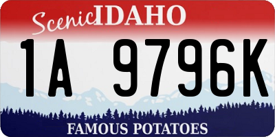 ID license plate 1A9796K